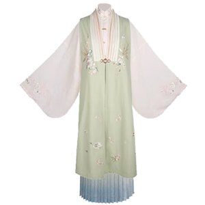 Chinese Traditional Hanfu Ancient Princess Daliy Dress Spring coat+vest+skirt